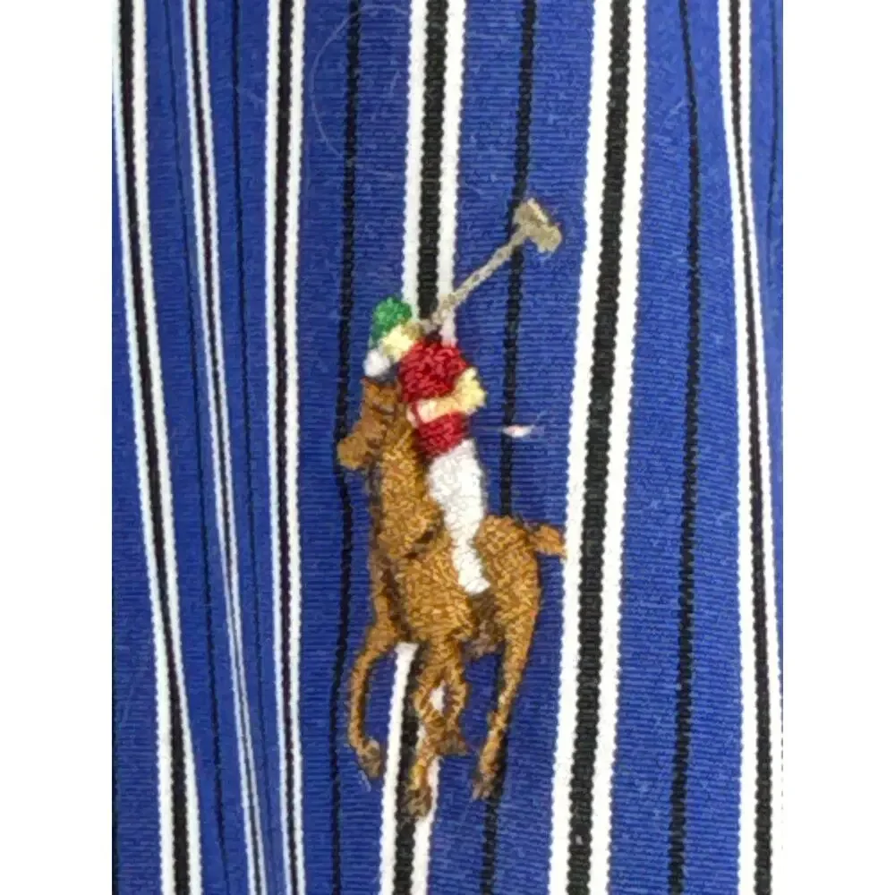 Polo Ralph Lauren Shirt Men's‎ Striped Classic Fit Dress Button Up Blue Size XL